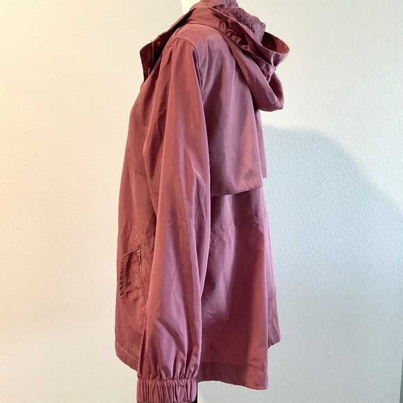 Cavalini Jacket  Lightweight Hooded Mauve Size 1X NWOT - Picture 4 of 10